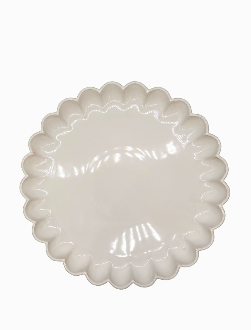 Scallop Platter White Large