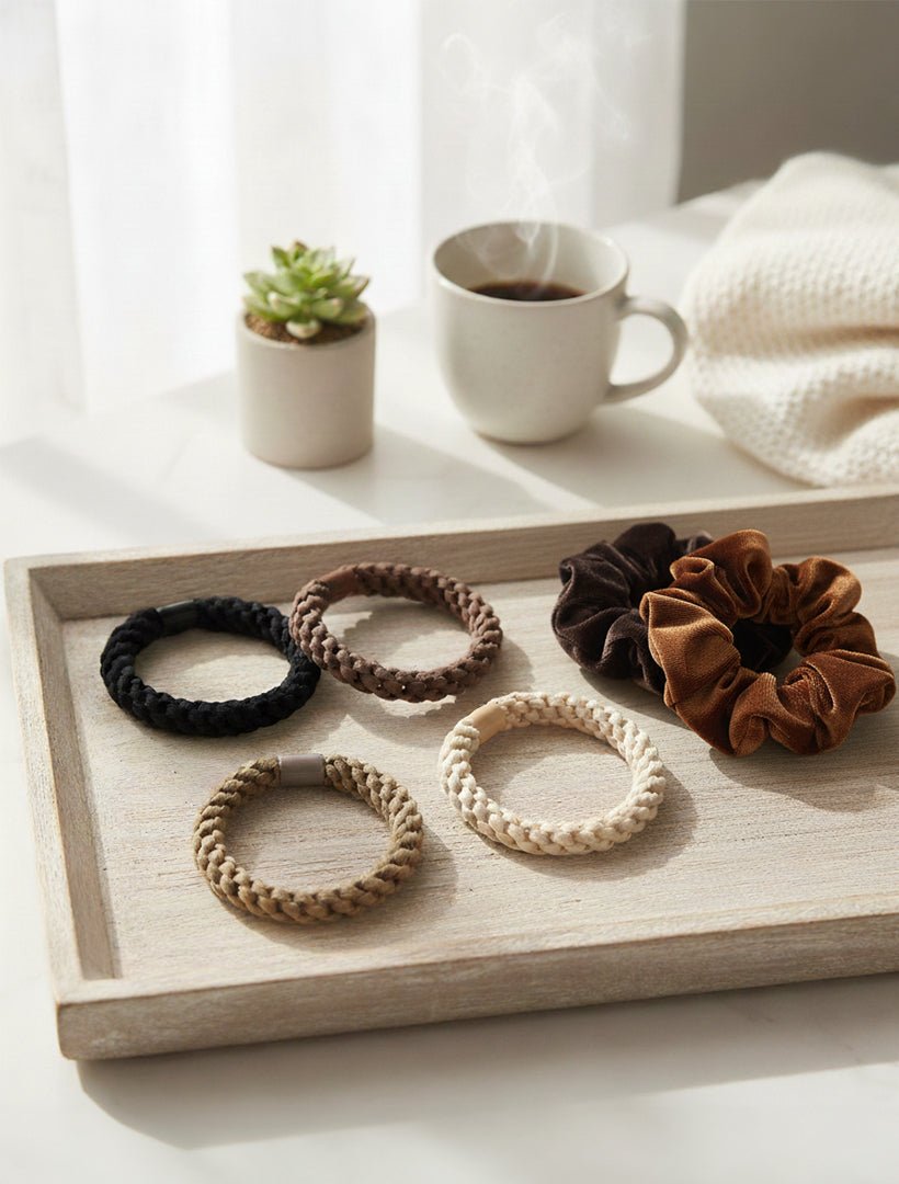Scrunchie Set of 2 Chocolate - Zjoosh