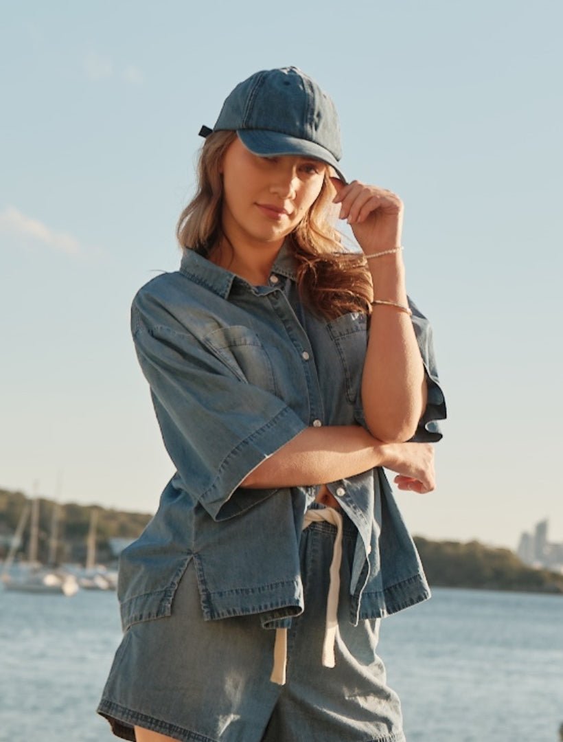 Serena Denim Cap - Zjoosh