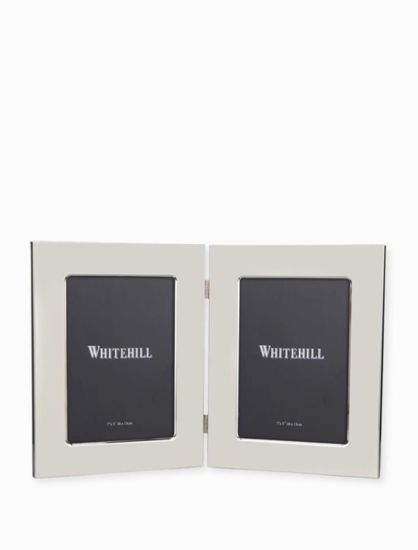 Silver Plated Plain Double Photo Frame - Zjoosh