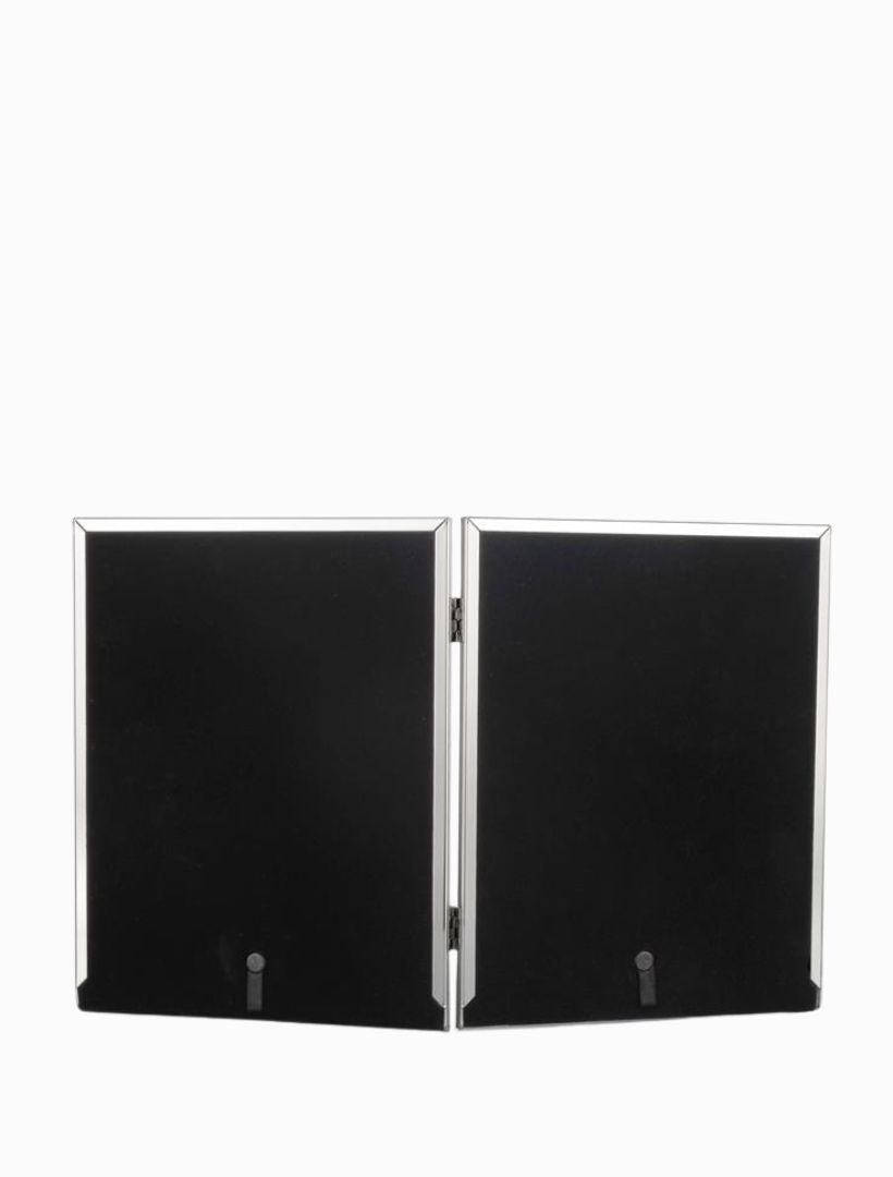Silver Plated Plain Double Photo Frame - Zjoosh