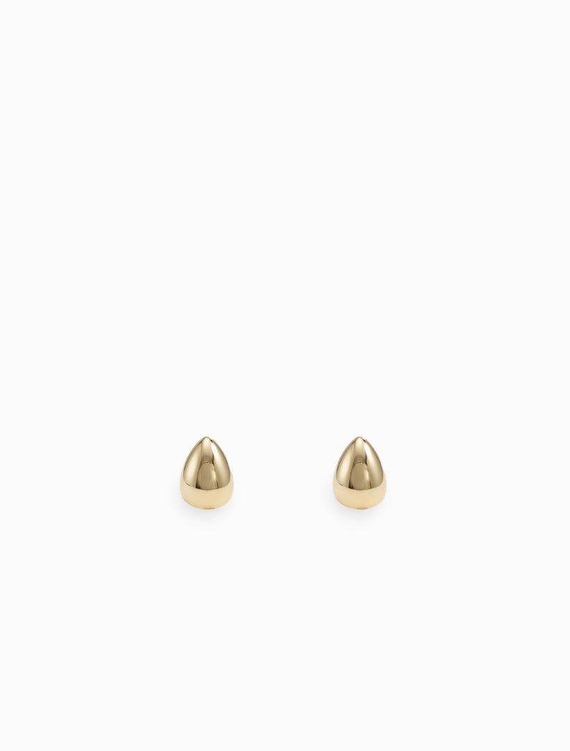 Small Tear Drop Studs Gold - Zjoosh