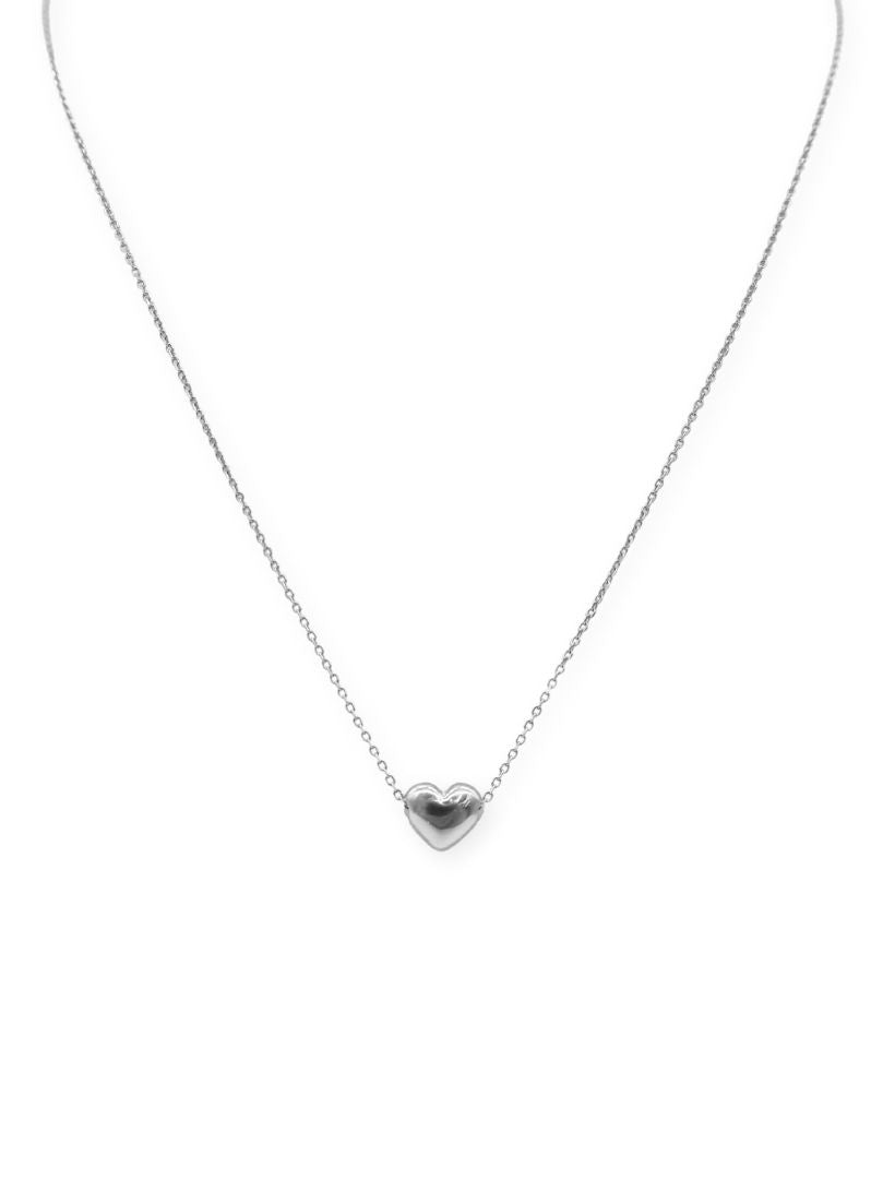 Lucienne Tiny Heart Necklace Rhodium