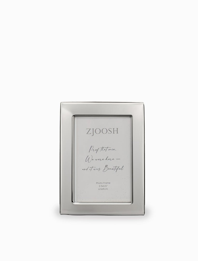 Smooth Photo Frame Silver 2.5x3.5 - Zjoosh