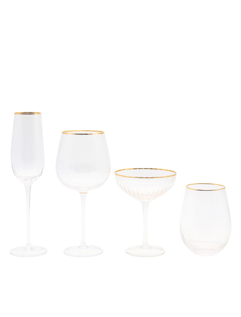 Soiree Crystal Champagne Flutes Clear (Set of 2) - Zjoosh