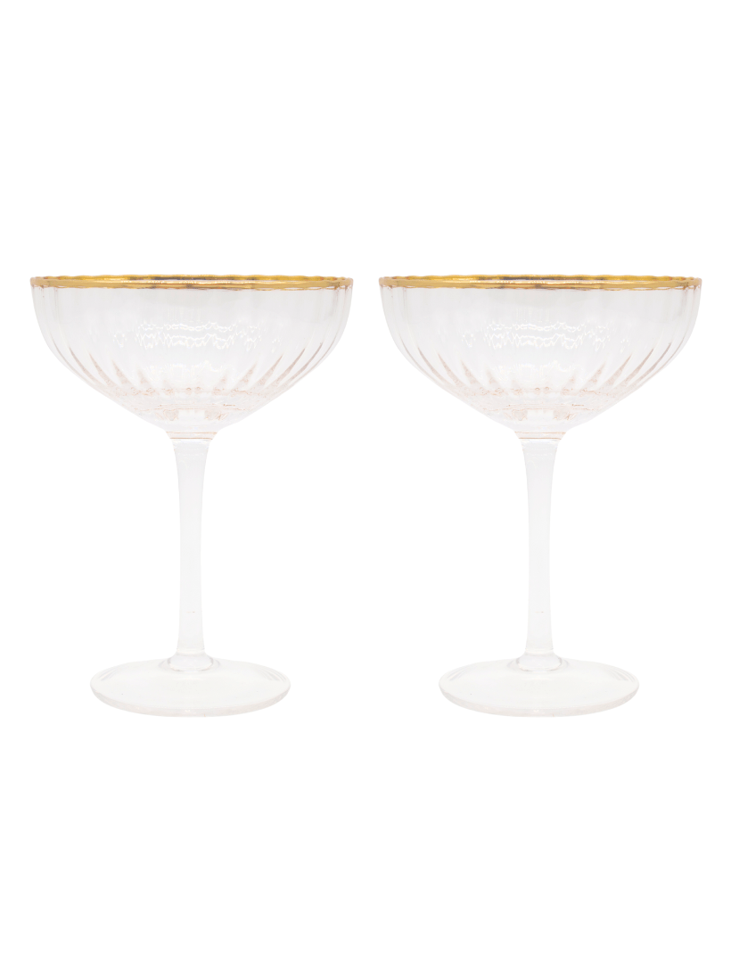 Soiree Crystal Coupes Clear (Set of 2) - Zjoosh