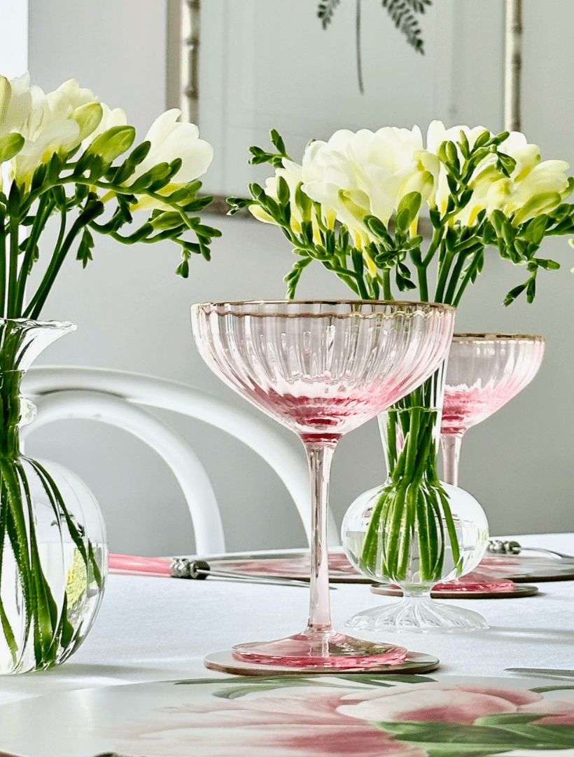 Soiree Crystal Coupes Pink (Set of 2) - Zjoosh