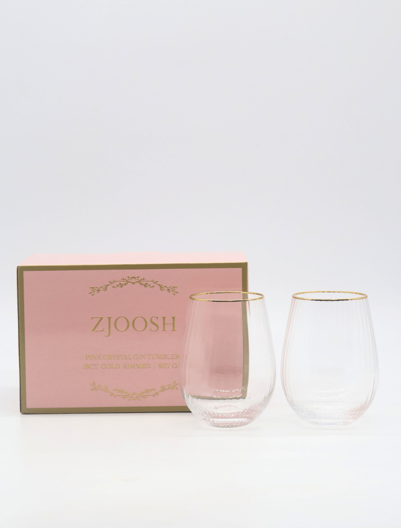 Soiree Crystal Gin Tumblers Clear (Set of 2) - Zjoosh