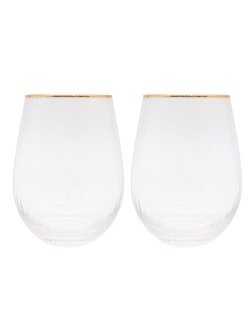 Soiree Crystal Gin Tumblers Clear (Set of 2) - Zjoosh