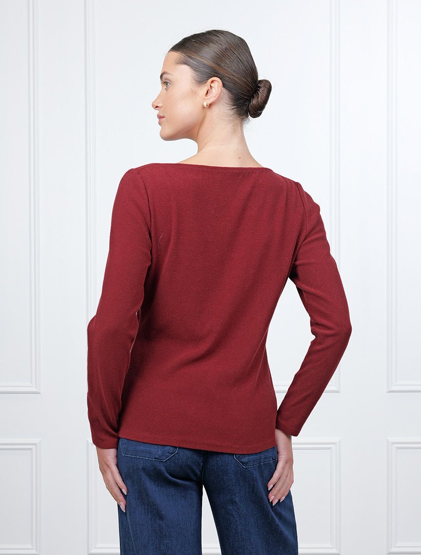 Sophia Long Sleeve Top Pinot - Zjoosh