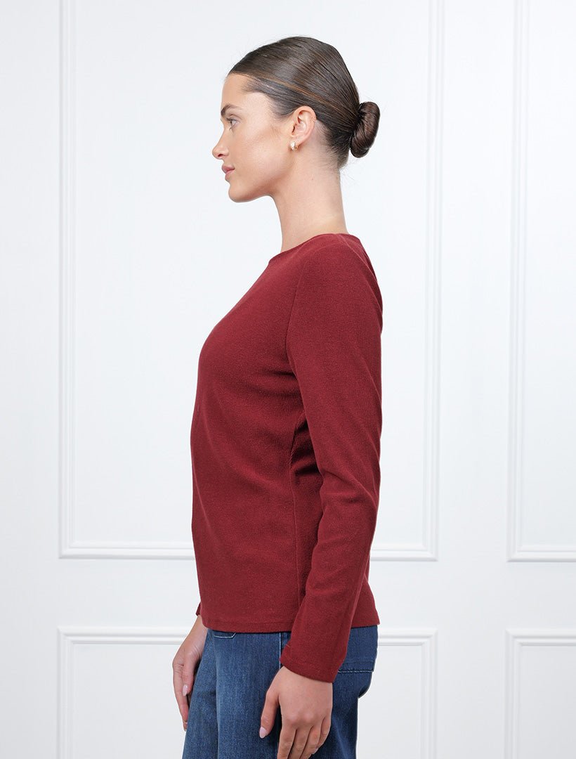 Sophia Long Sleeve Top Pinot - Zjoosh