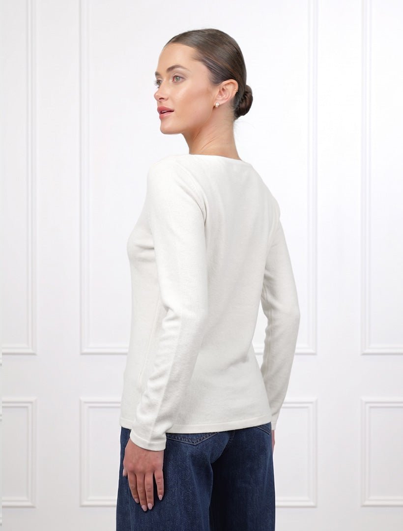 Sophia Long Sleeve Top White - Zjoosh