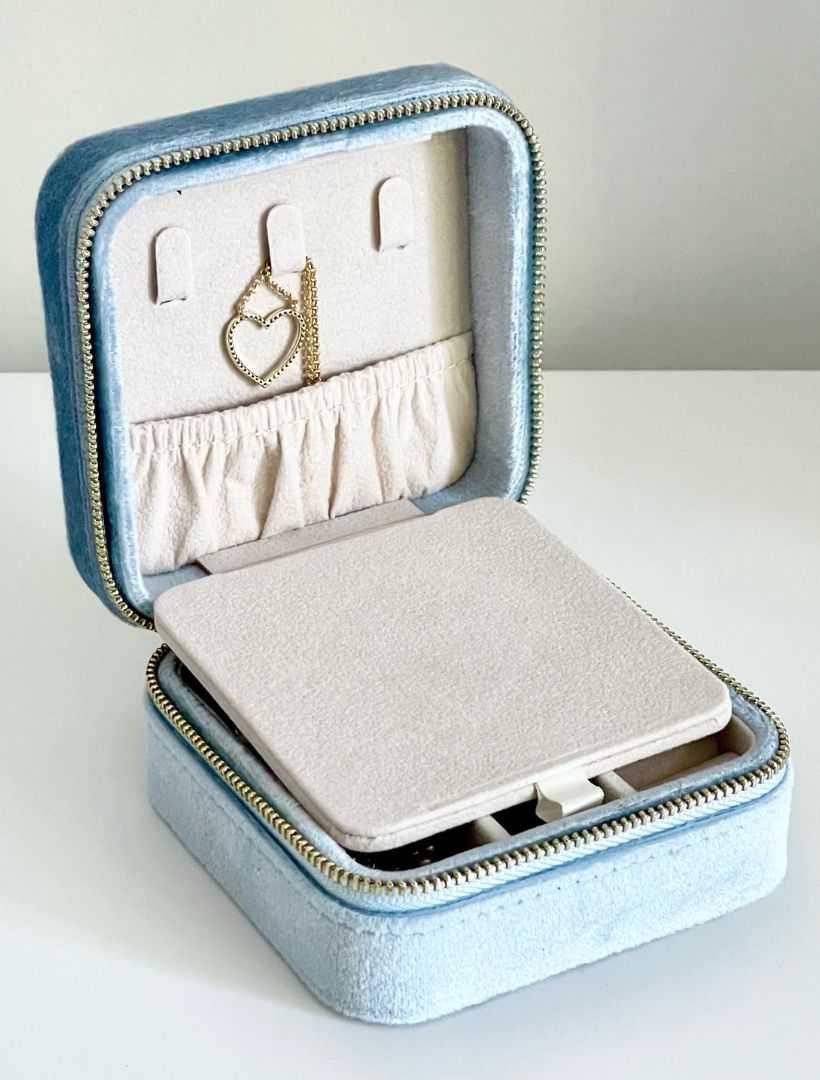 Square Jewellery Case Blue - Zjoosh