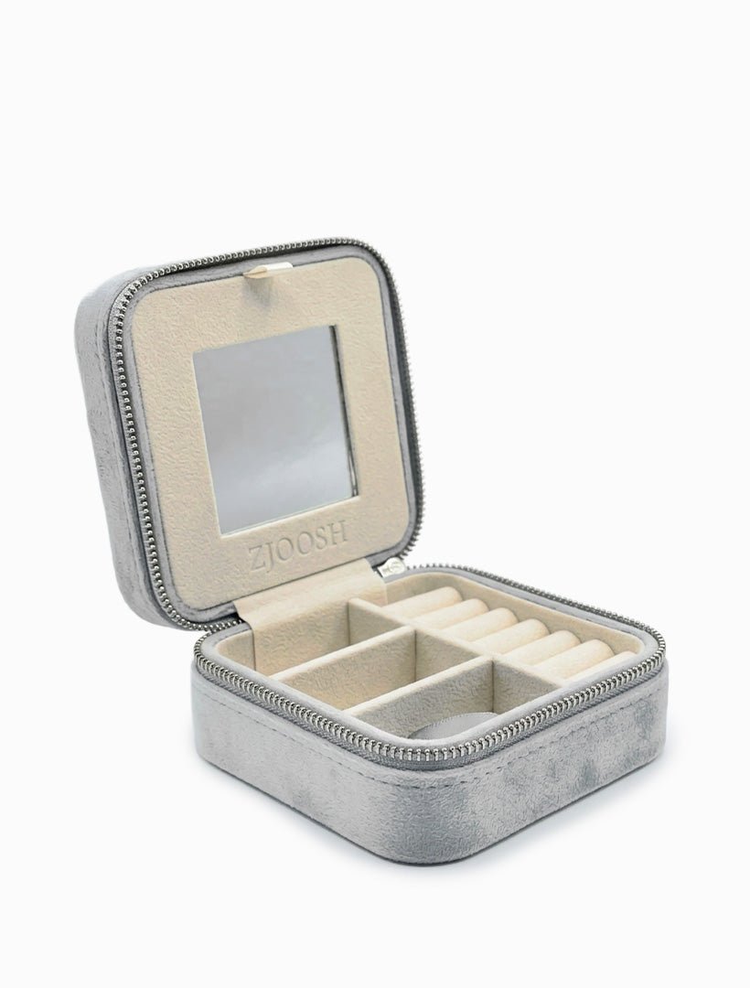 Square Jewellery Case Grey - Zjoosh
