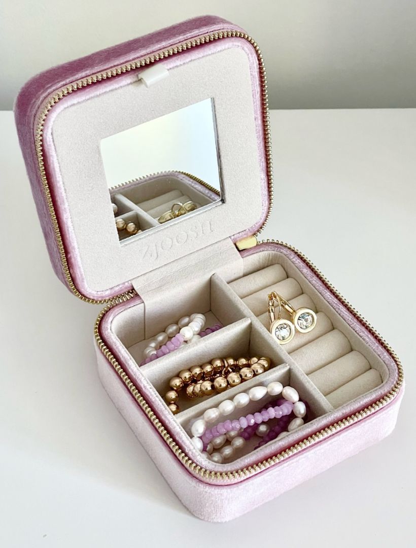 Square Jewellery Case Pink - Zjoosh