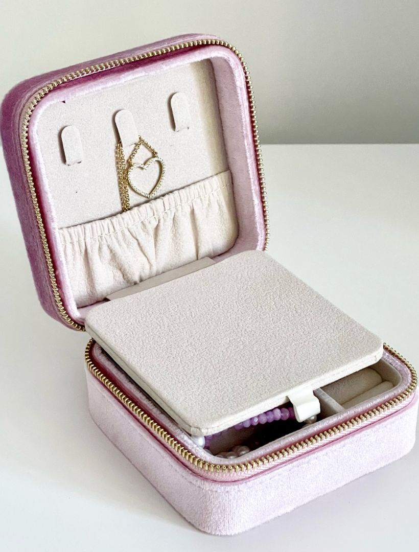 Square Jewellery Case Pink - Zjoosh