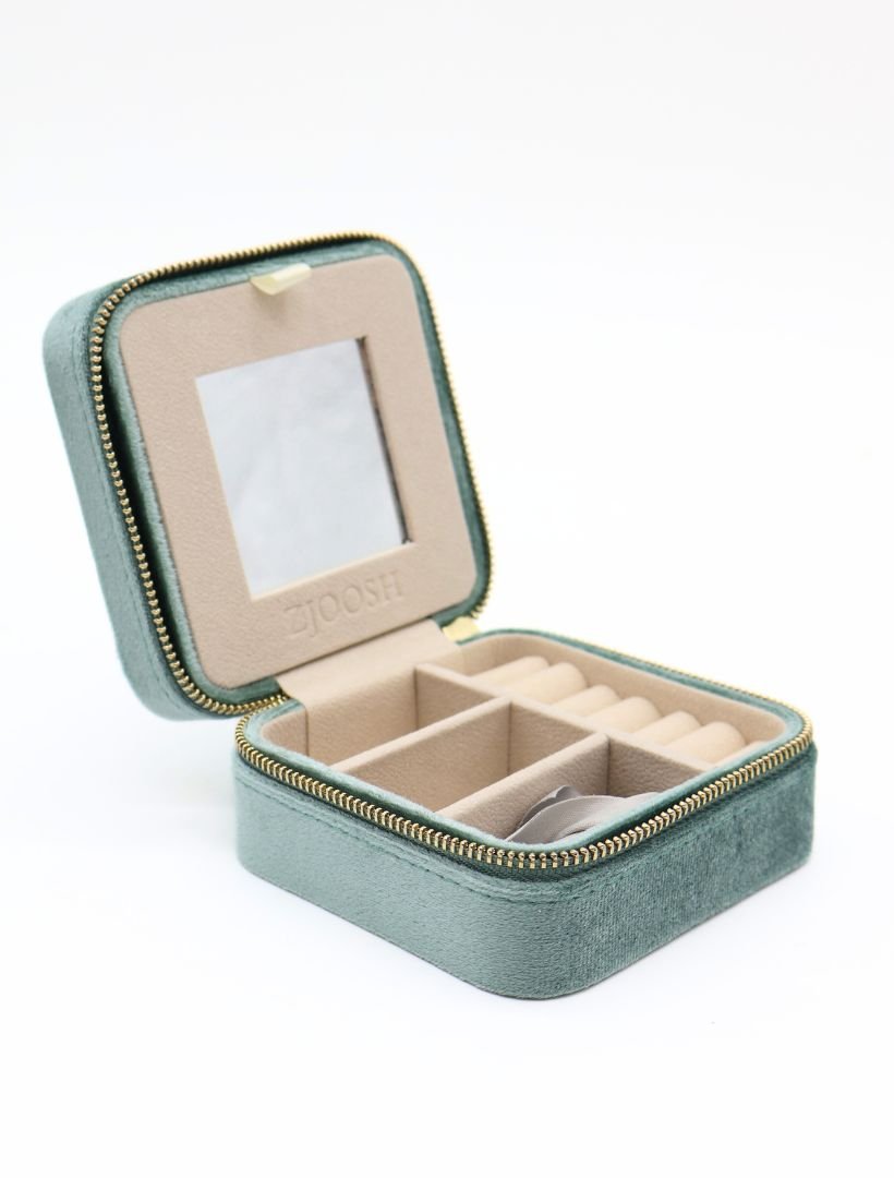 Square Jewellery Case Sage - Zjoosh