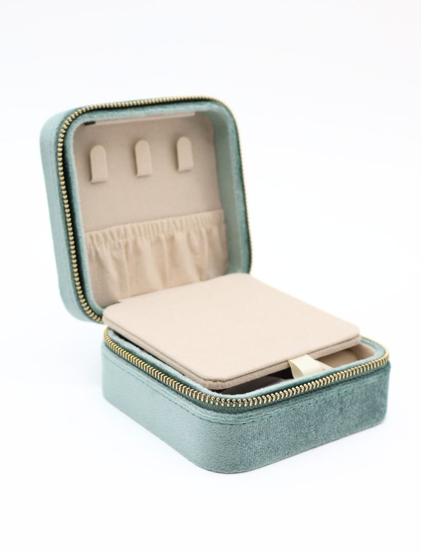 Square Jewellery Case Sage - Zjoosh