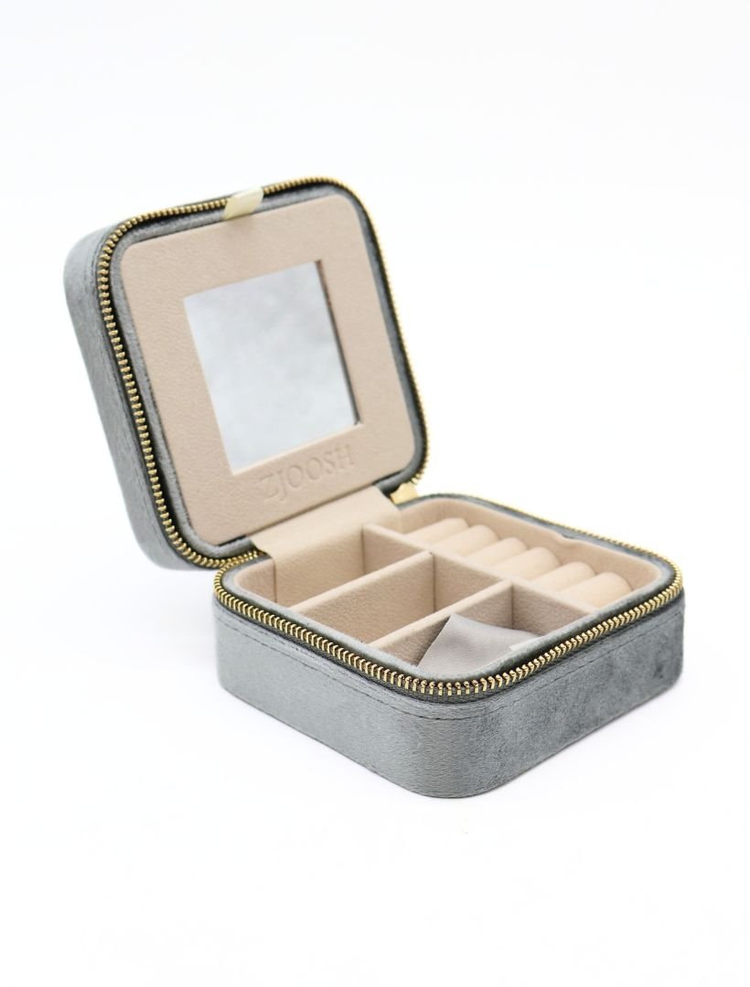 Square Jewellery Case Silver - Zjoosh