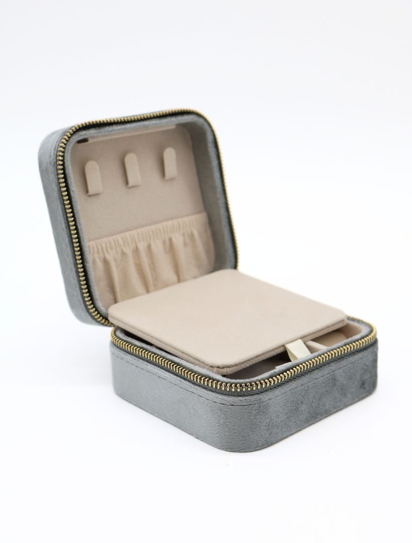 Square Jewellery Case Silver - Zjoosh