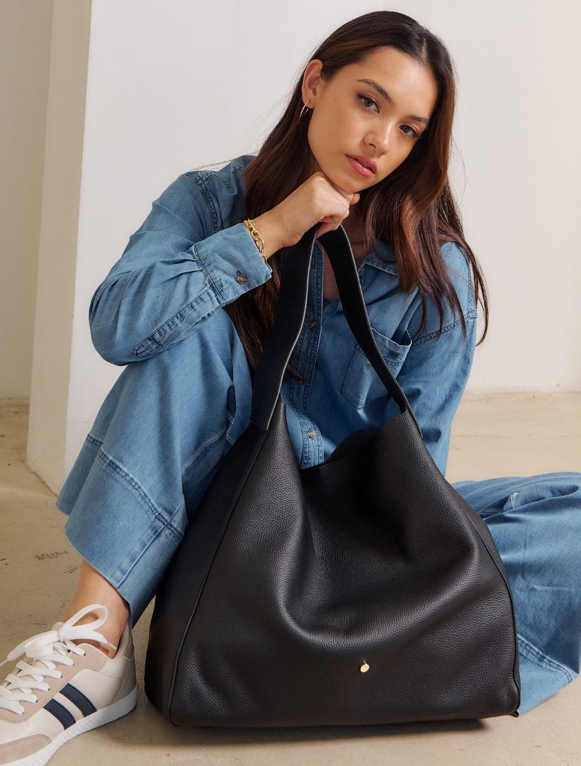 Stevie Slouch Tote Black - Zjoosh