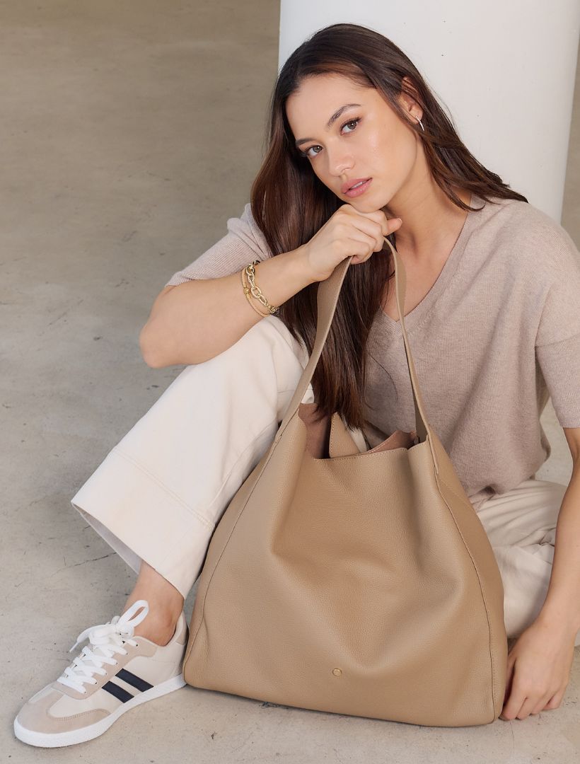 Stevie Slouch Tote Hazelnut - Zjoosh