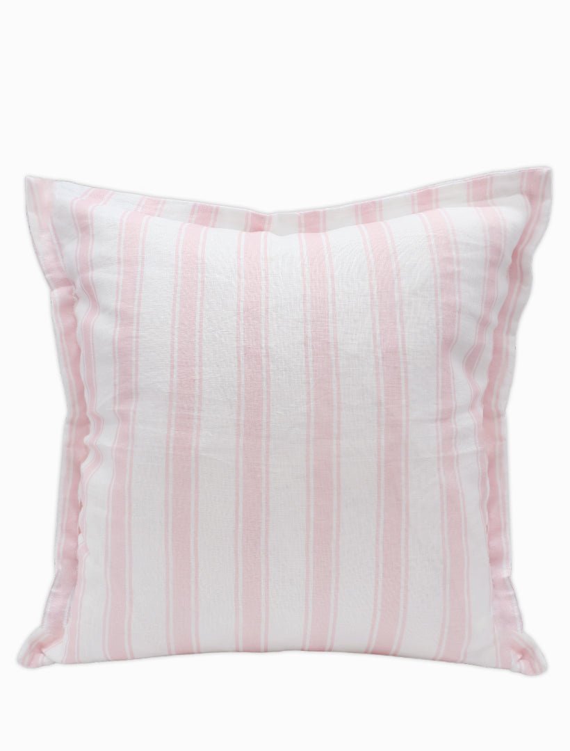 Stripes Linen Cushion Light Pink - Zjoosh