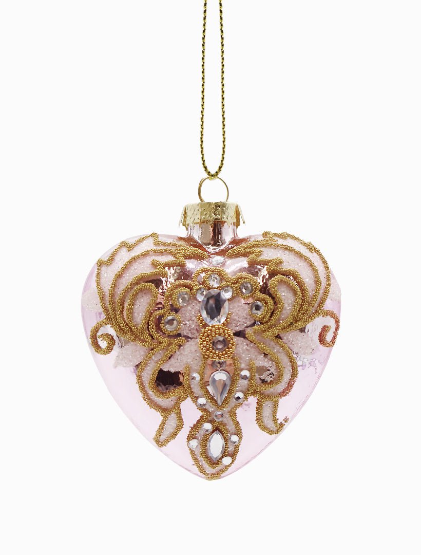Sugar Pink Heart Bauble - FINAL SALE - Zjoosh