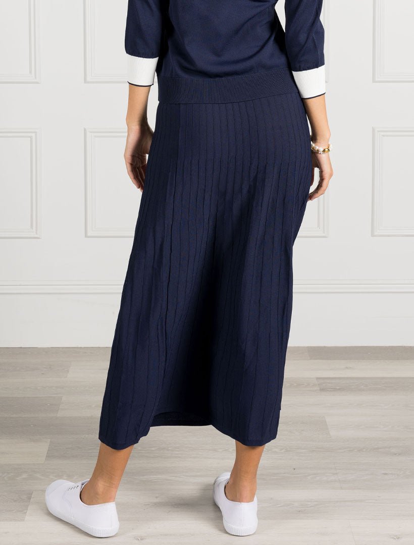 Sunray Knit Skirt Navy - Zjoosh