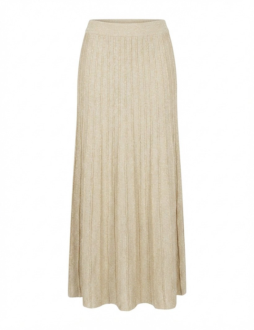 Sunray Sparkle Knit Skirt Gold - Zjoosh
