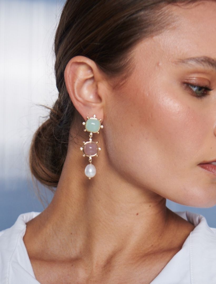 Symposium Amphitrite Pearl Drop Earrings - Zjoosh