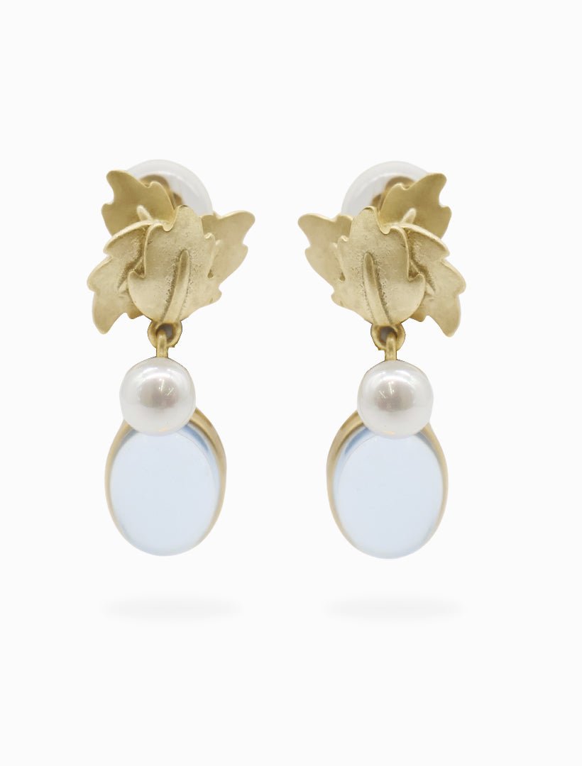Symposium Astrid Drop Earrings Clip Ons - Zjoosh