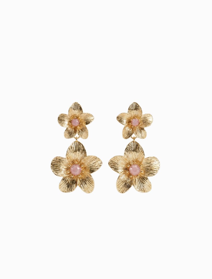 Symposium Bagnoli Drop Earrings Clip On Pink - Zjoosh