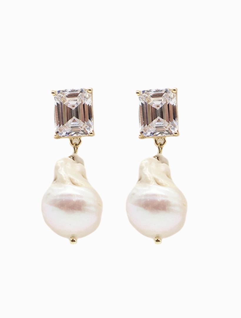 Symposium Celestial Pearl Drop Earrings - Zjoosh