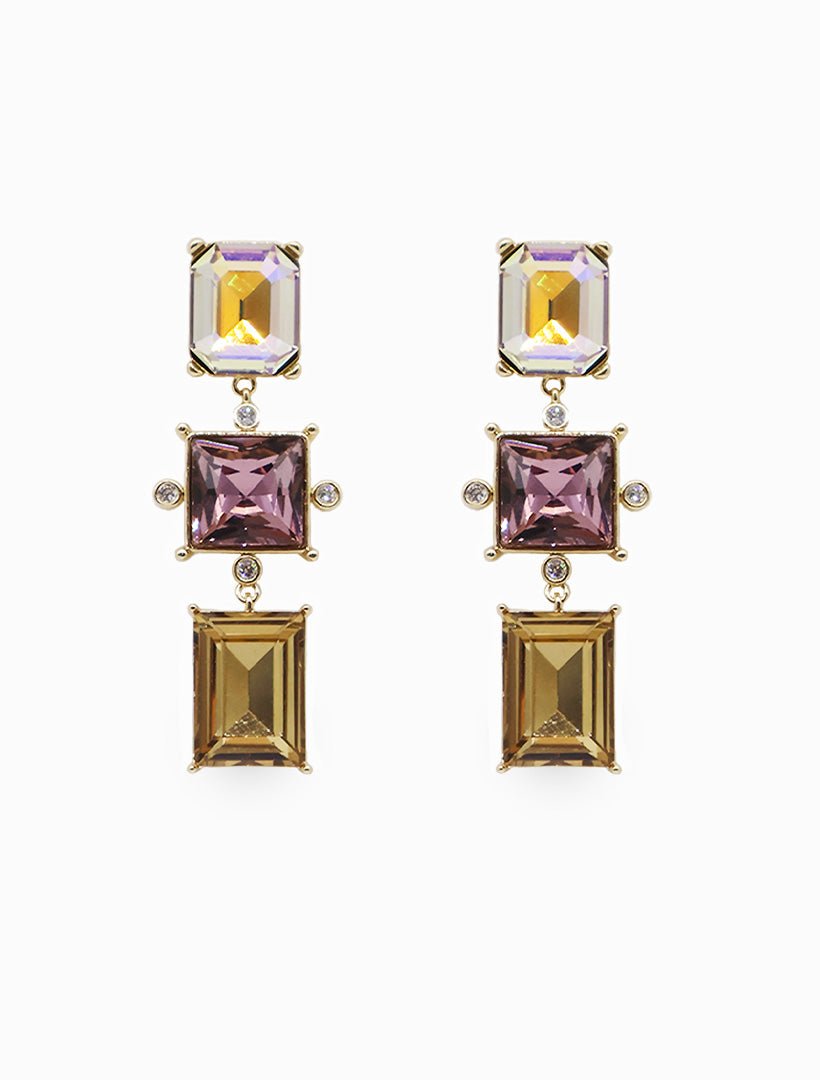 Symposium Mauve and Amber Crystal Drops - Zjoosh