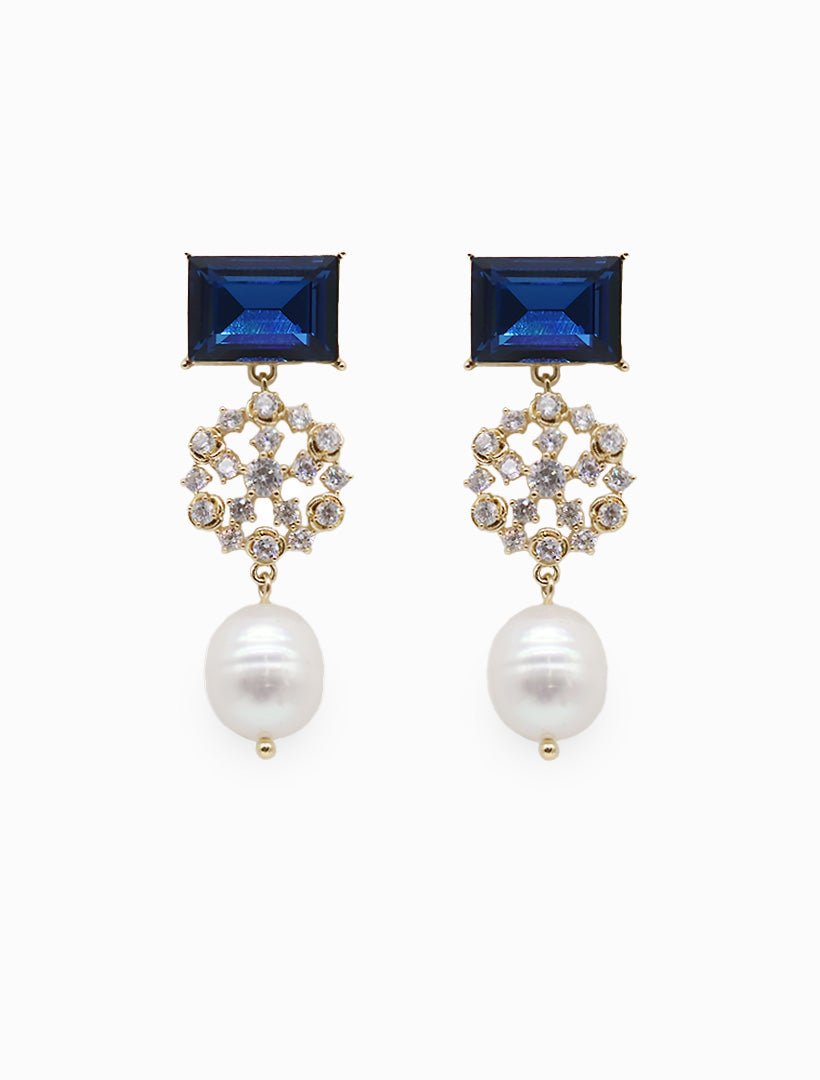 Symposium Navy Crystal and Pearl Drops - Zjoosh