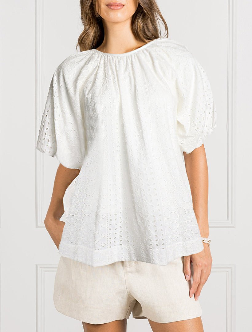 Tabby Lace Top White - FINAL SALE - Zjoosh