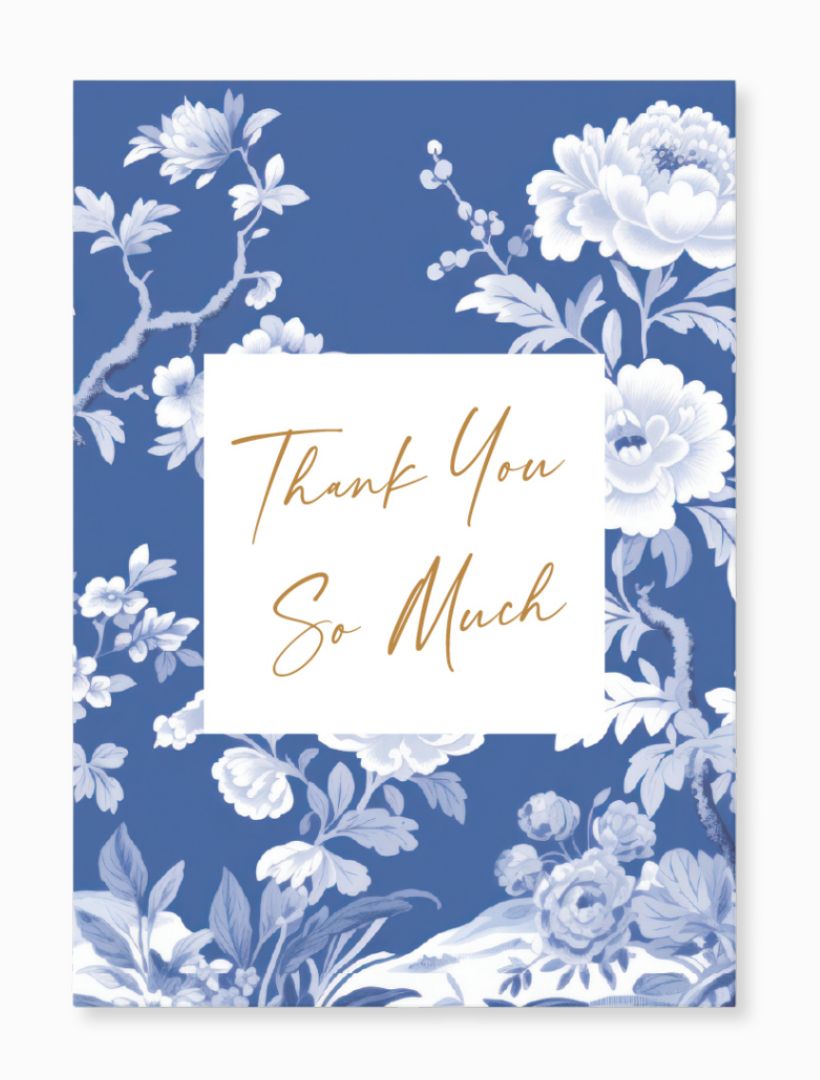 Thank You Chinoiserie Card - Zjoosh