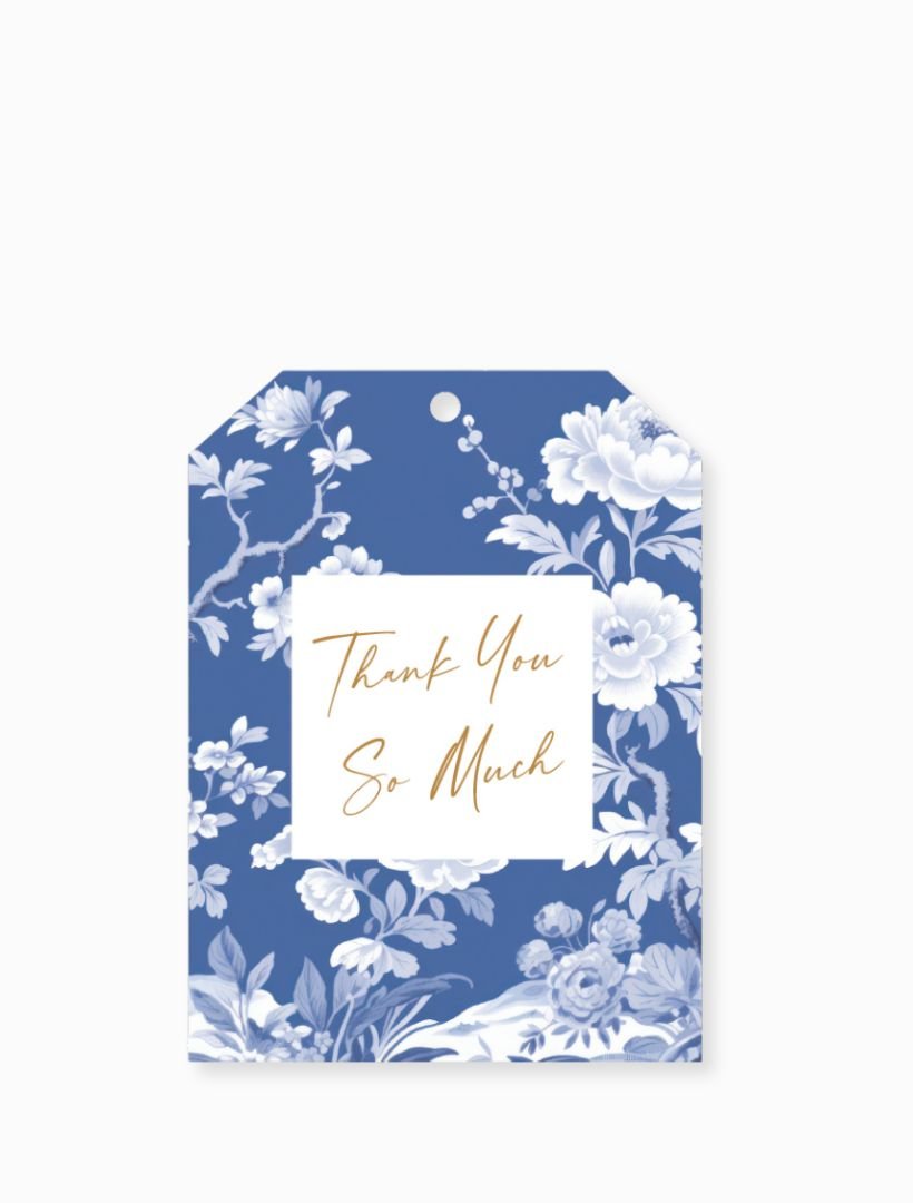 Thank You Chinoiserie Tag - Zjoosh