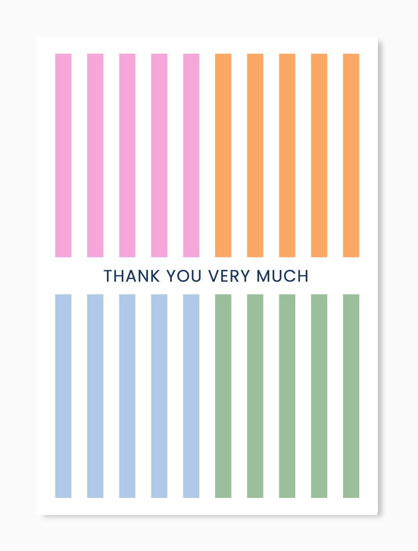 Thank you Stripes Card - Zjoosh