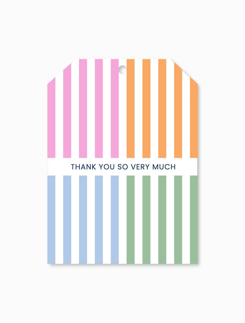 Thank you Stripes Tag - Zjoosh