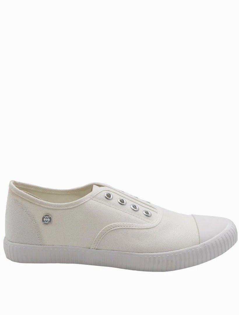 The Penny Plimsole White - FINAL SALE - Zjoosh