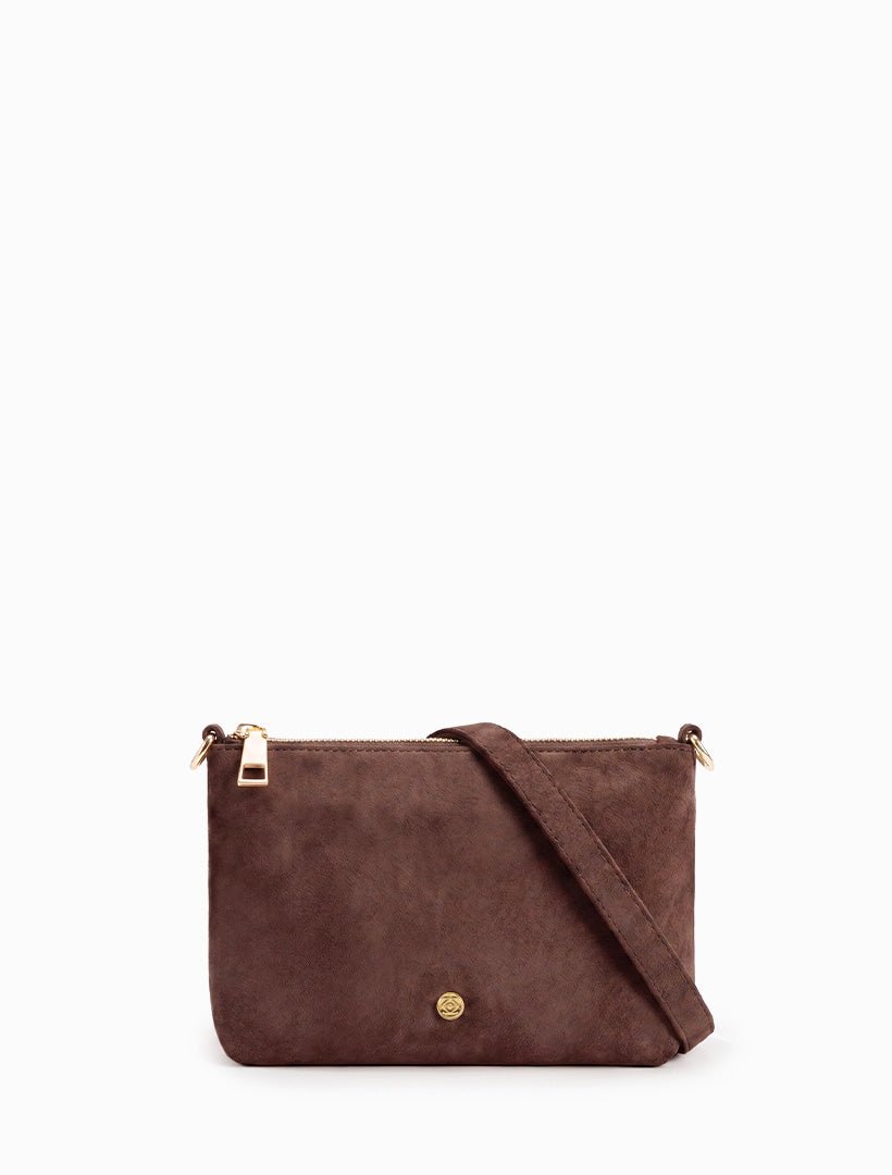 The Sadia Eco Suede Bag Chocolate - Zjoosh