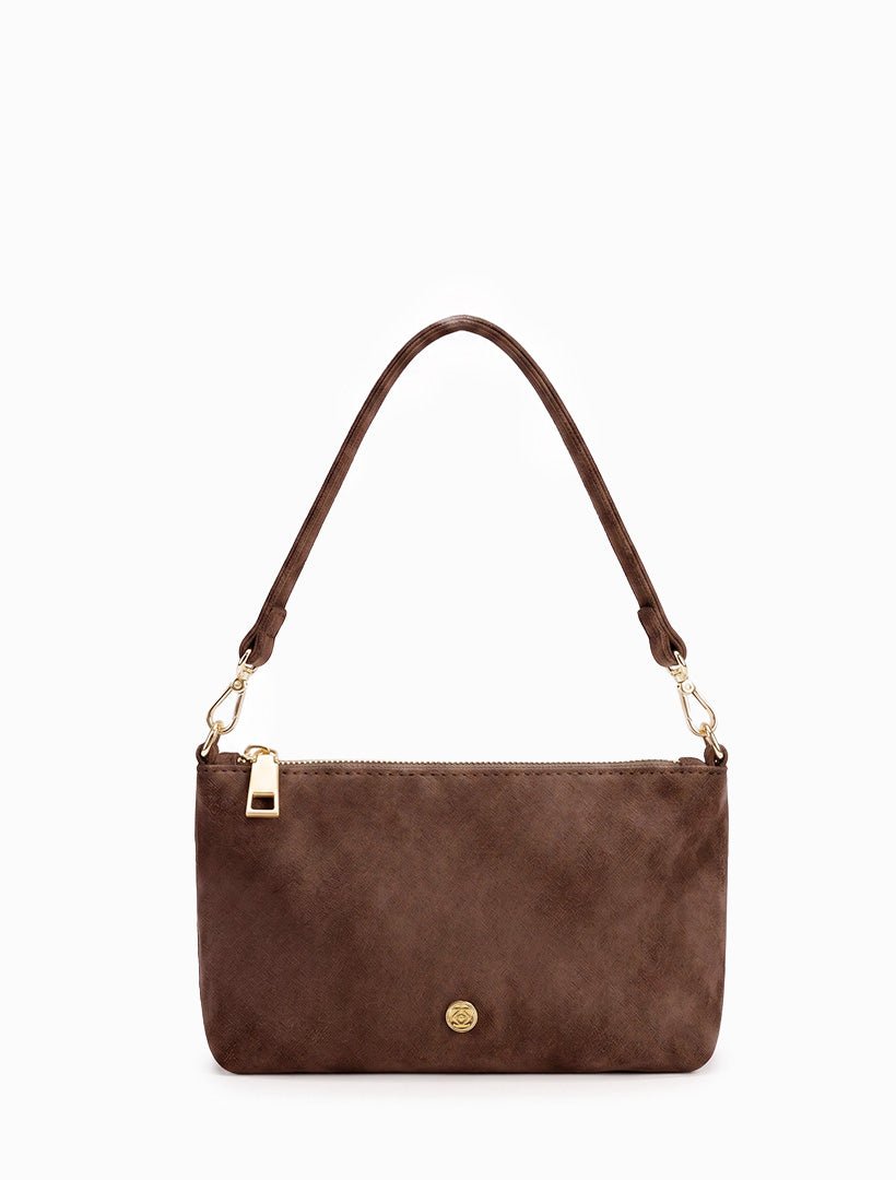 The Sadia Eco Suede Bag Chocolate - Zjoosh