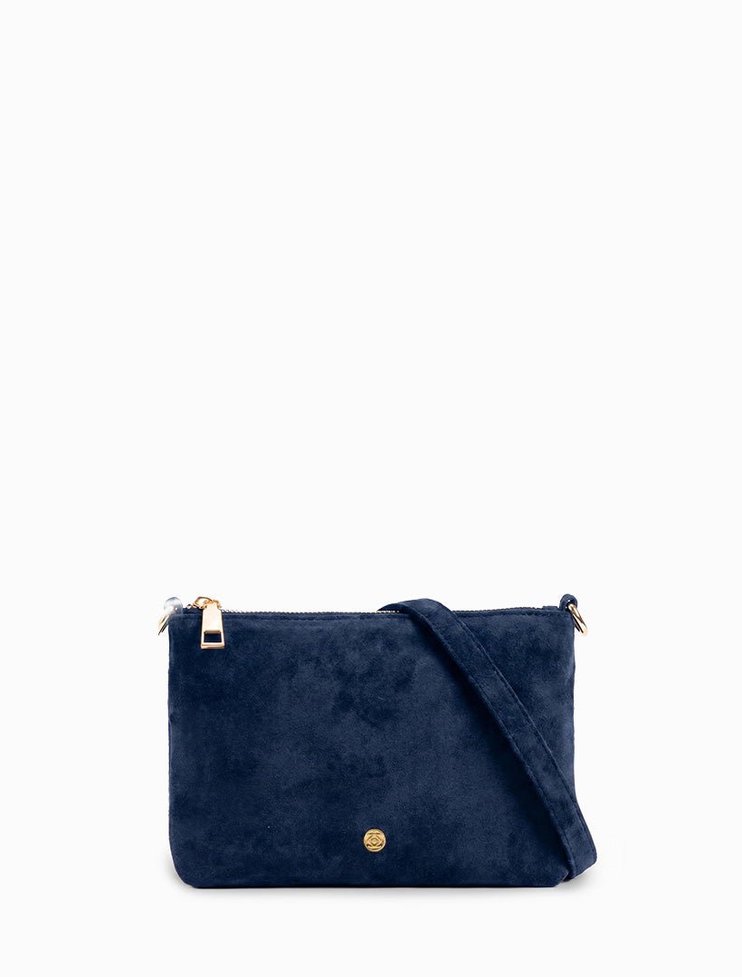 The Sadia Eco Suede Bag Navy - Zjoosh