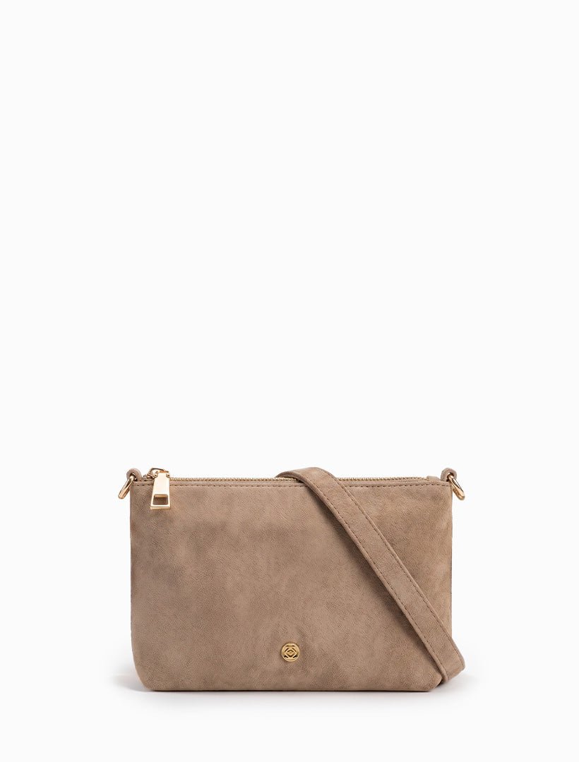 The Sadia Eco Suede Bag Tan - Zjoosh