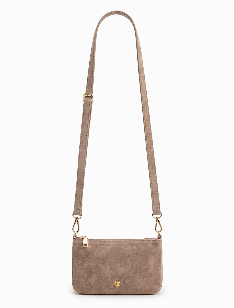 The Sadia Eco Suede Bag Tan - Zjoosh