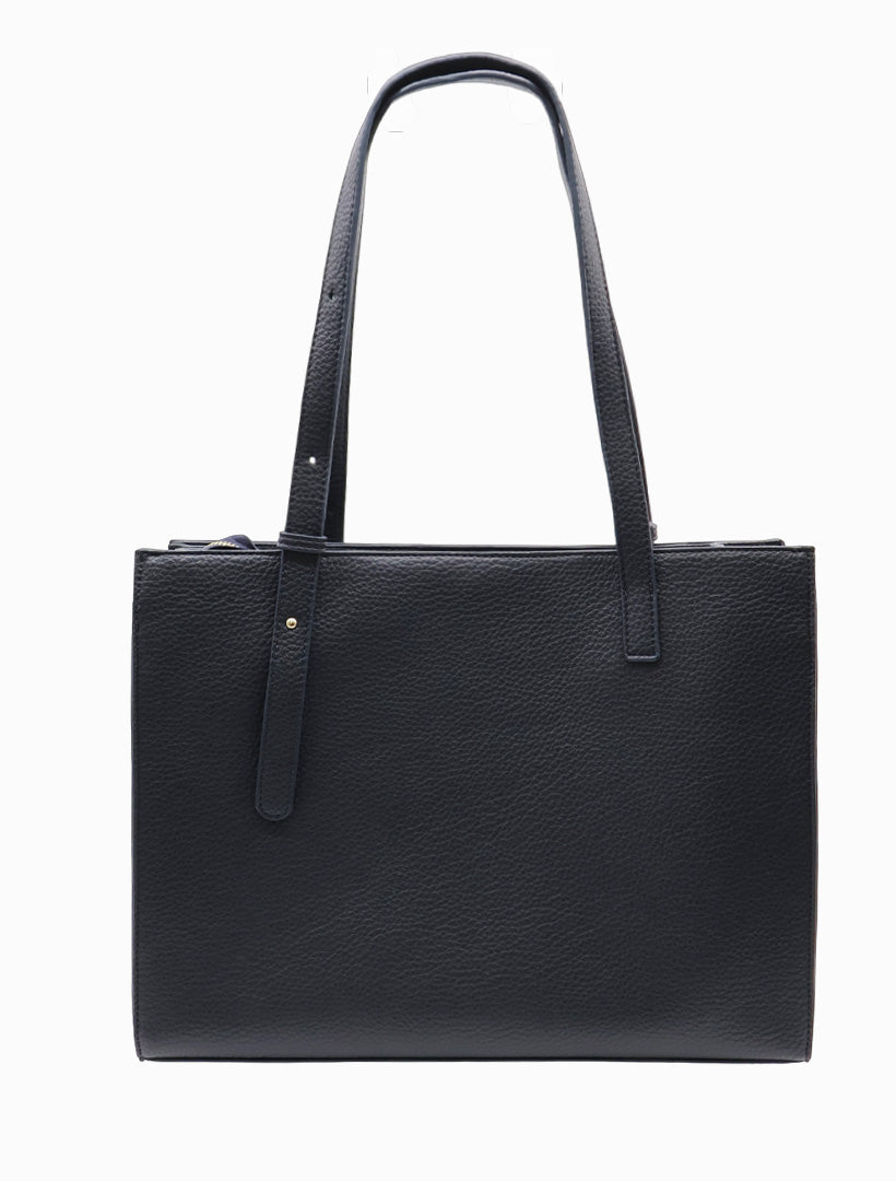 The Sutton Check Tote Navy - Zjoosh
