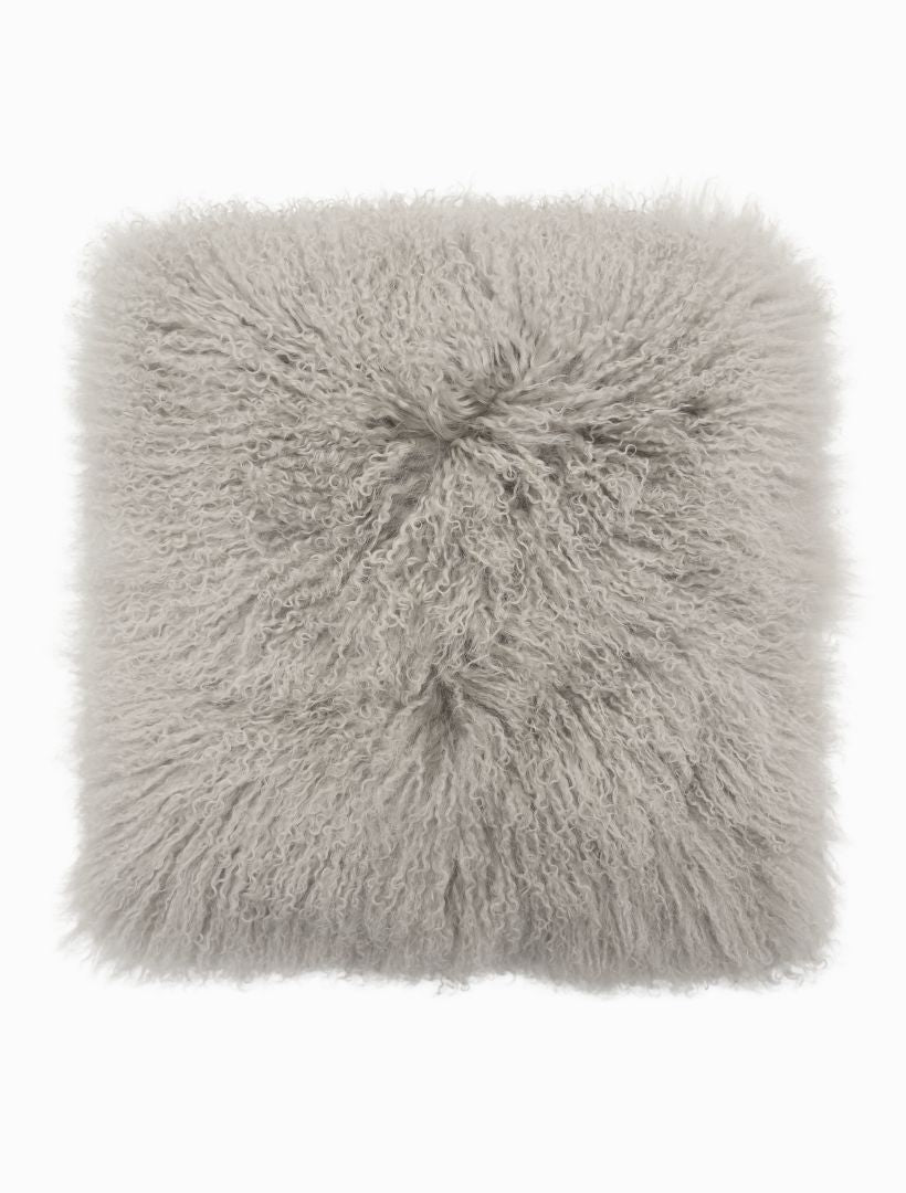 Tibetan Fur Cushion Grey - Zjoosh