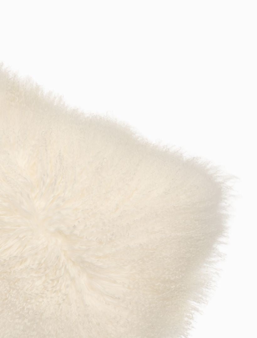 Tibetan Fur Cushion Ivory - Zjoosh